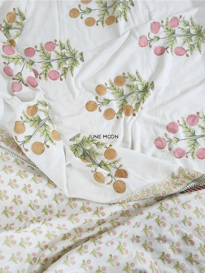 Evening In Rome - Block Printed Muslin Dohar