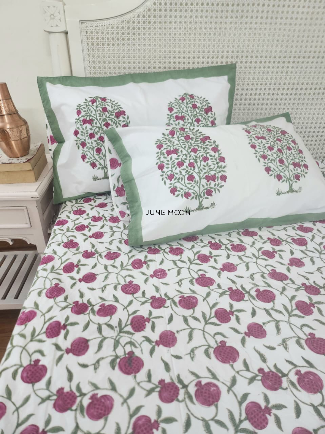 Garden Of Enchantment - Block Printed Bedsheet Set