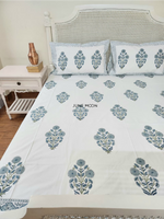 Load image into Gallery viewer, Sensing Serenity - Block Printed Bedsheet Set
