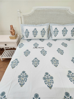Load image into Gallery viewer, Sensing Serenity - Block Printed Bedsheet Set
