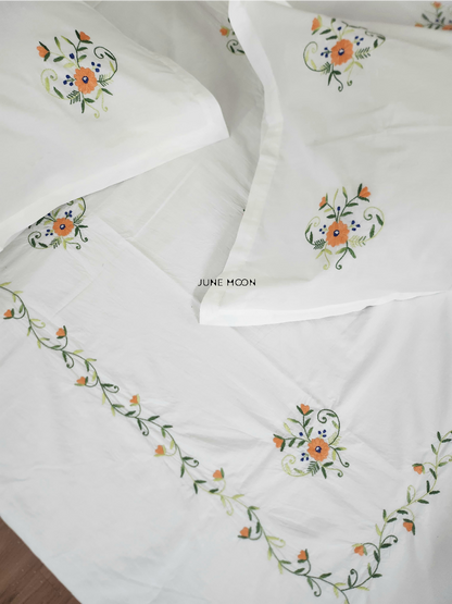 Ginger - Embroidered Bedsheet Set