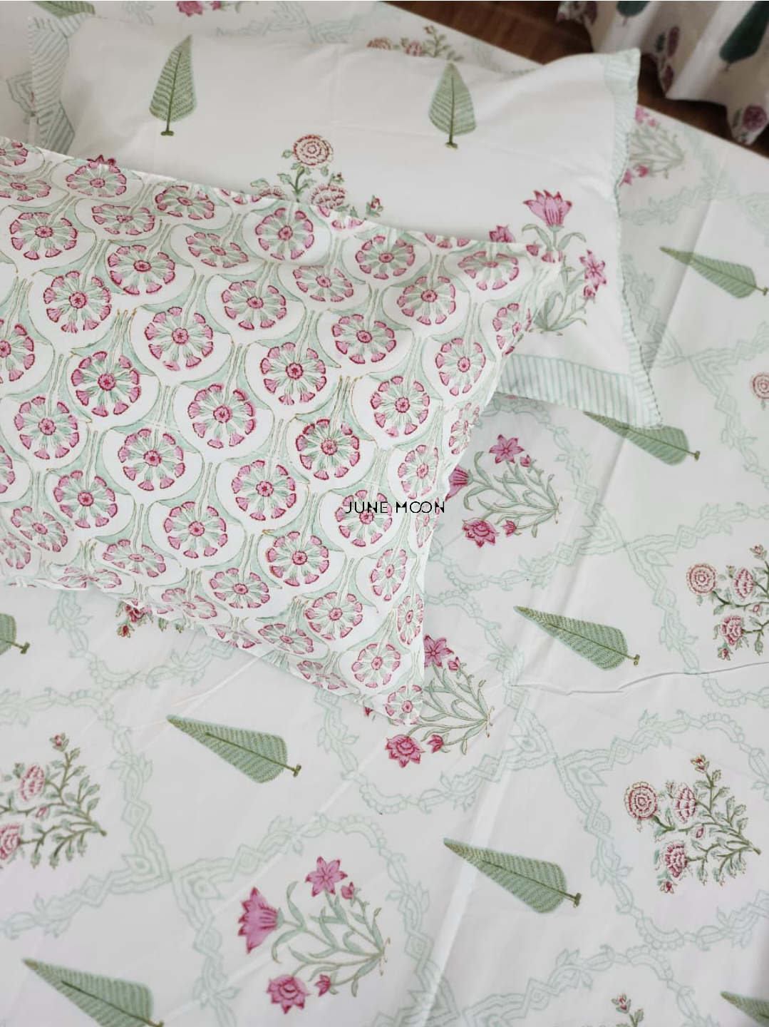 Firdaus - Block Printed Bedsheet Set