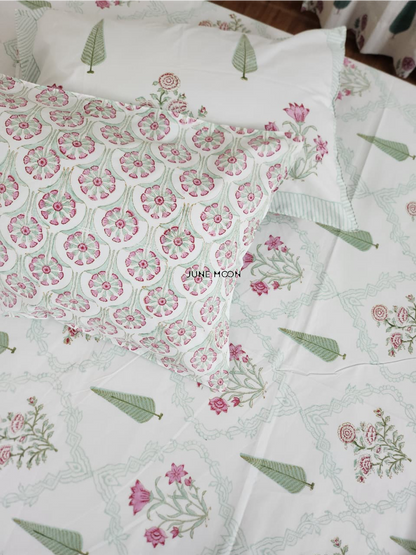 Firdaus - Block Printed Bedsheet Set