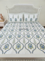 Load image into Gallery viewer, Cool Cascades - Set of Quilt &amp; Bedsheet

