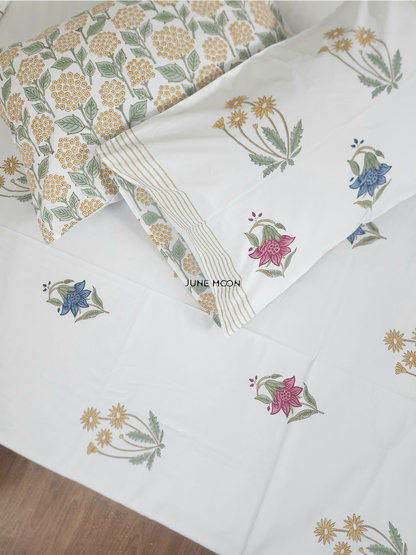 Hues Of India - Block Printed Bedsheet Set