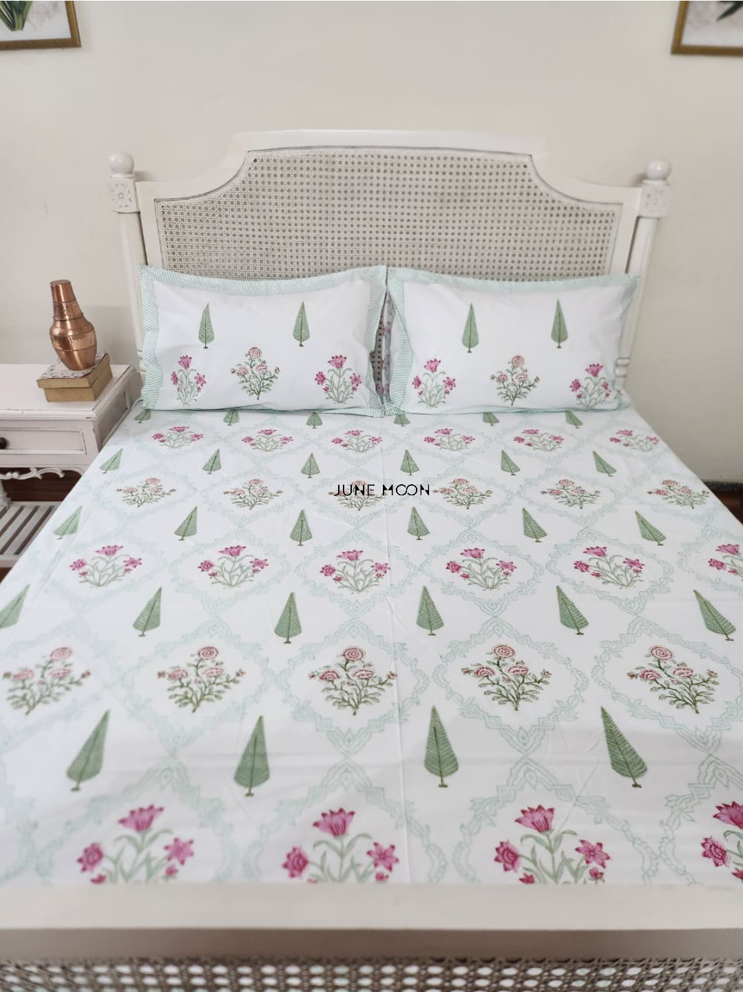 Firdaus - Block Printed Bedsheet Set