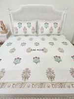 Load image into Gallery viewer, Casacream - Block Printed Bedsheet Set (Cream Base)
