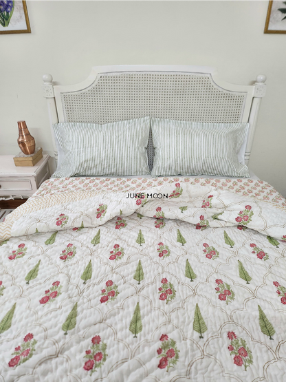 Mehreen - Block Printed Muslin Quilt