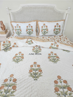Load image into Gallery viewer, Rhythm of Earth - Block Printed Muslin Quilt
