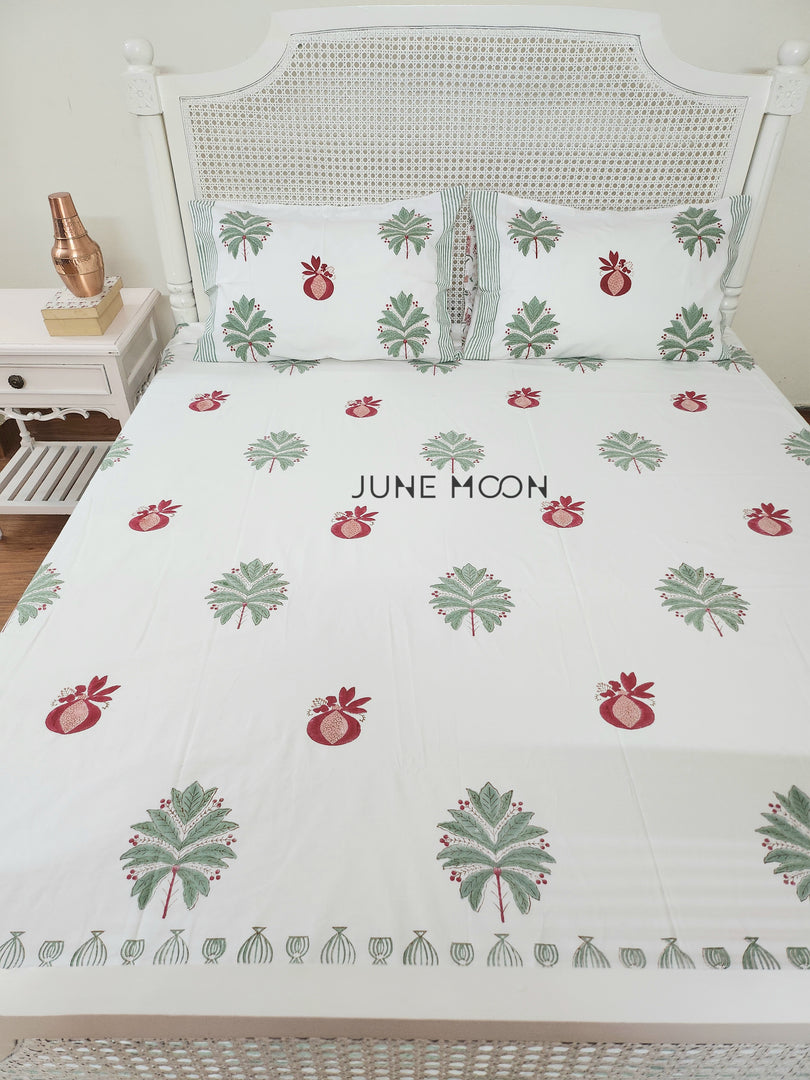 Born To Be Loved - Block Printed Bedsheet Set