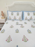 Load image into Gallery viewer, Blossom Terrace - Block Printed Bedsheet Set

