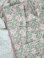 Load image into Gallery viewer, Sagewood - Block Printed Muslin Quilt
