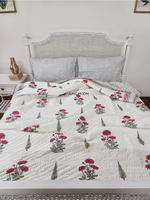 Load image into Gallery viewer, Scarlet - Block Printed Muslin Quilt