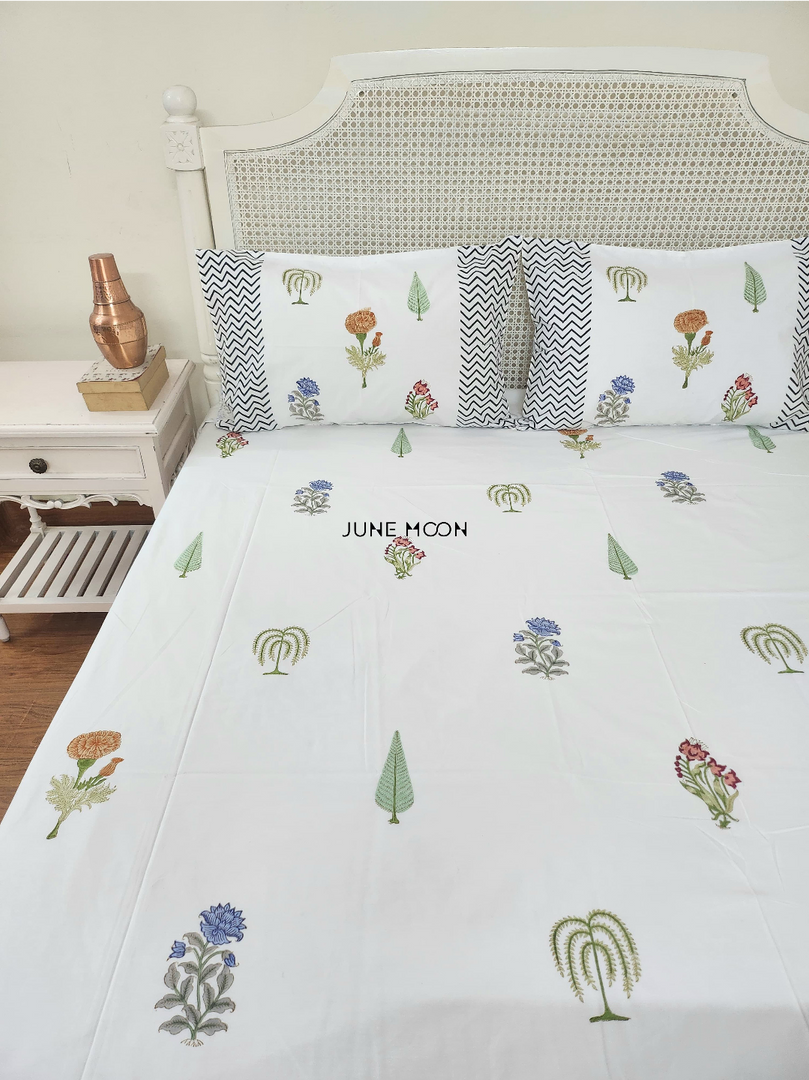 Core Hues - Block Printed Bedsheet Set