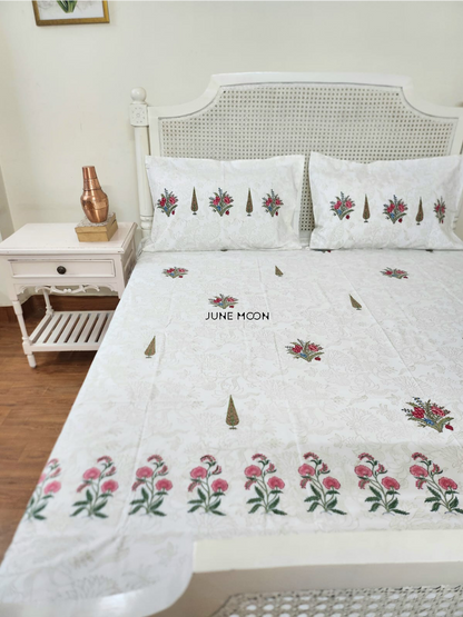 Sureeli - Block Printed Bedsheet Set