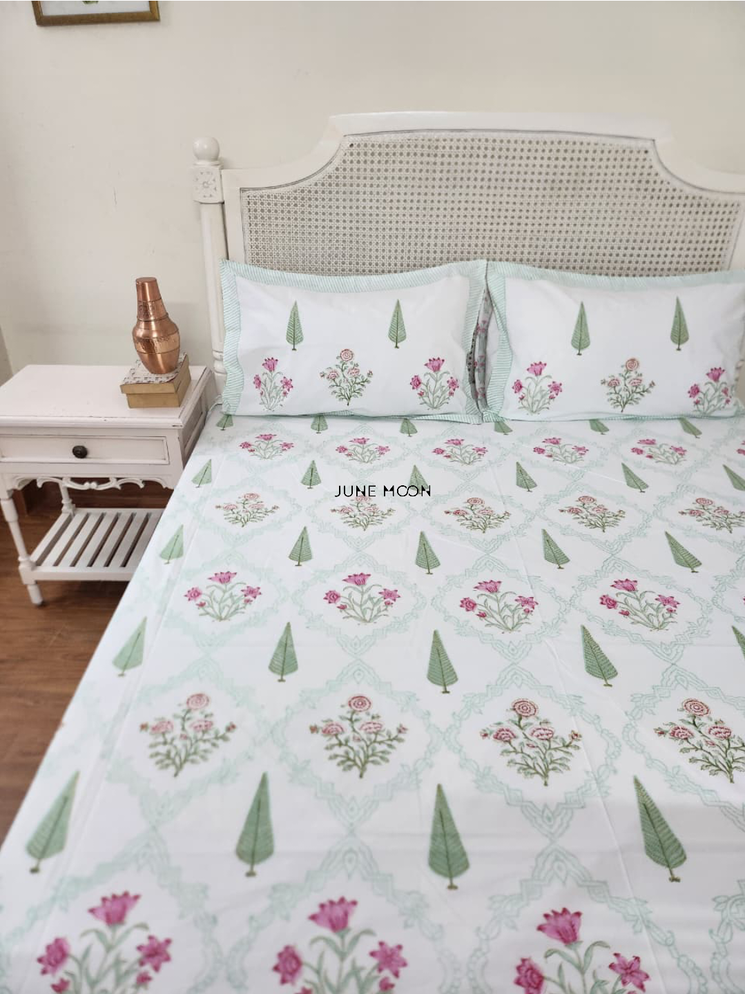 Firdaus - Block Printed Bedsheet Set
