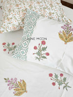 Load image into Gallery viewer, Rang Mahal - Block Printed Bedsheet Set (Cream Base)
