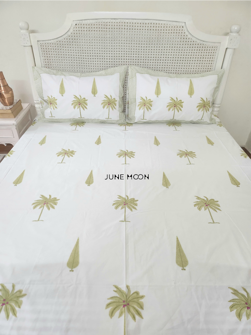 Into The Woods - Block Printed Bedsheet Set