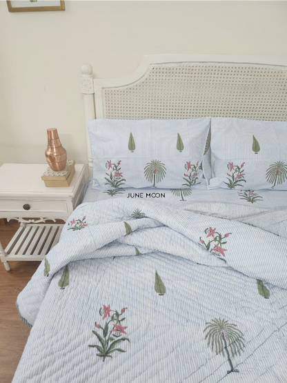 Rimjhim - Block Printed Muslin Quilt