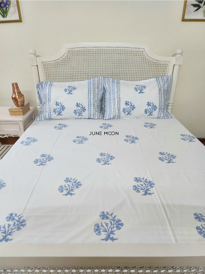 Over The Moon - Block Printed Bedsheet Set