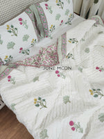 Load image into Gallery viewer, Princess Petals - Block Printed Muslin Quilt
