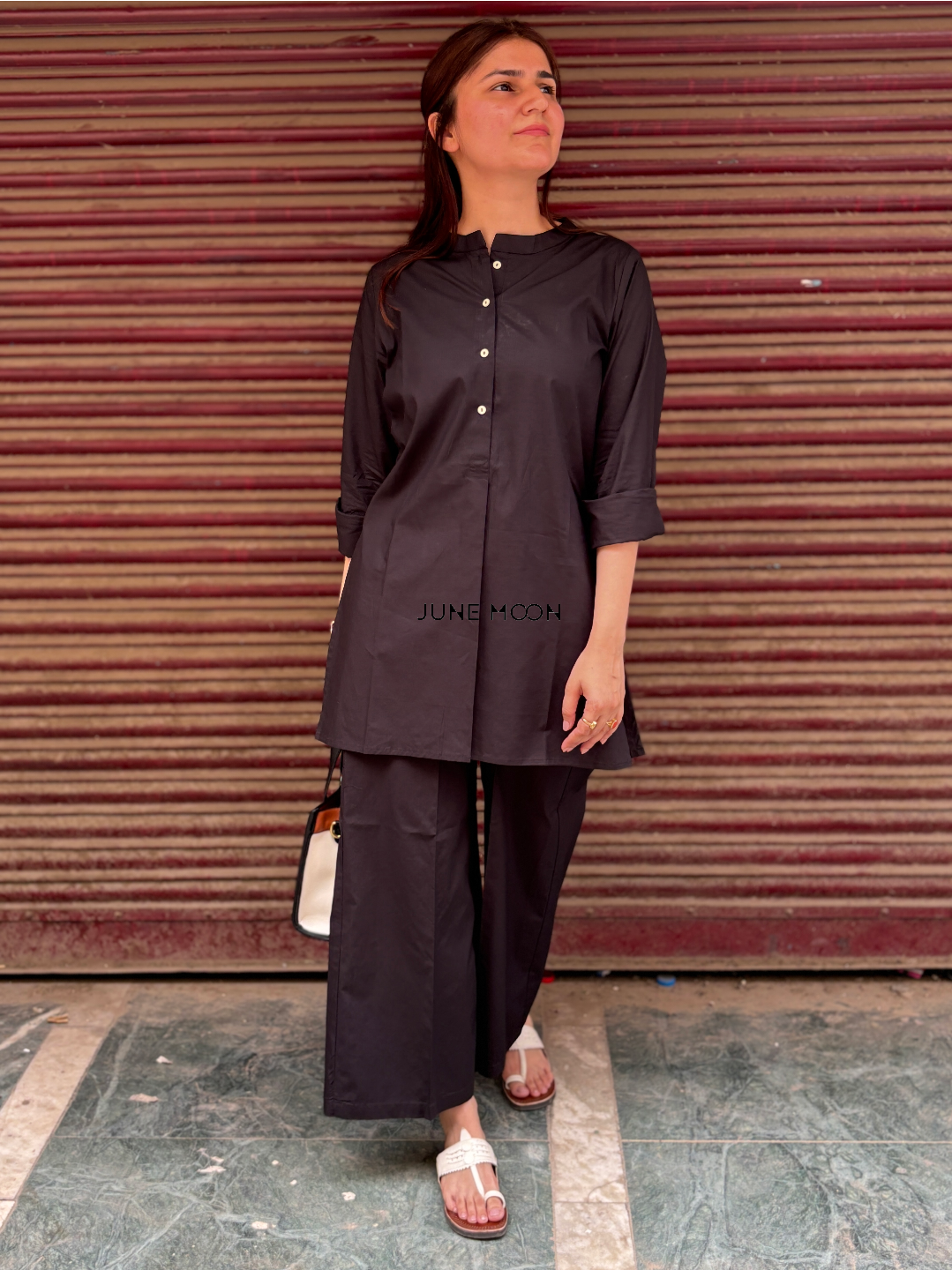Victoria Co-Ord Set - Charcoal Black