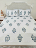 Load image into Gallery viewer, Sensing Serenity - Block Printed Bedsheet Set
