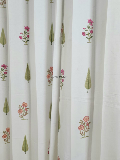 Summer Rouge - Block Printed Curtains