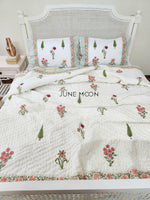 Load image into Gallery viewer, Summer Rouge - Block Printed Muslin Quilt
