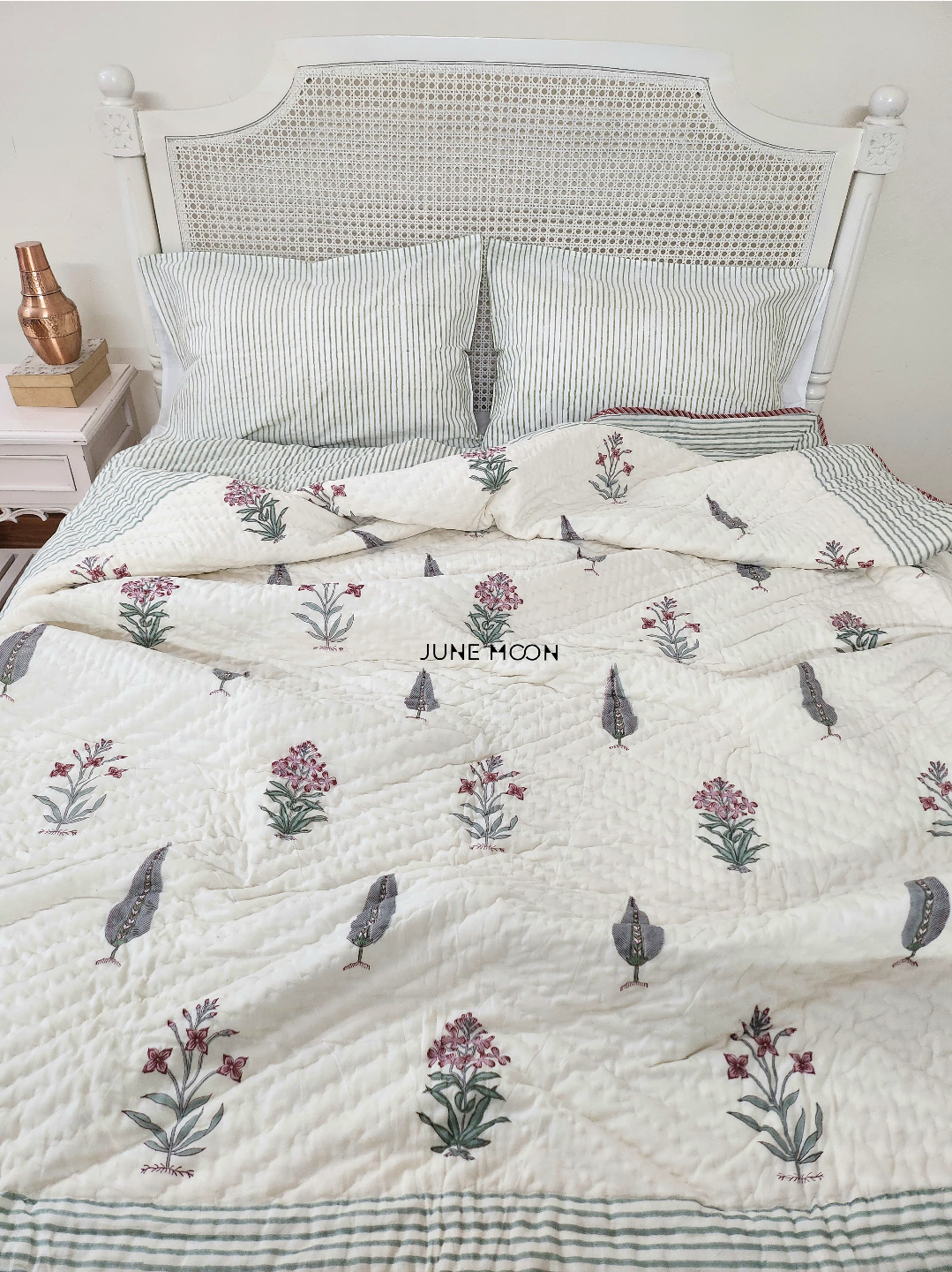 Surmai - Block Printed Muslin Quilt