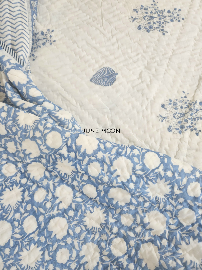 As We Sea -Block Printed Muslin Quilt
