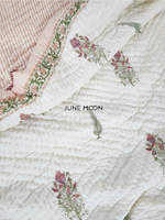 Load image into Gallery viewer, Sweet Escape - Block Printed Muslin Quilt (Off White Base)
