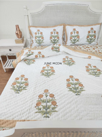 Load image into Gallery viewer, Rhythm of Earth - Block Printed Muslin Quilt
