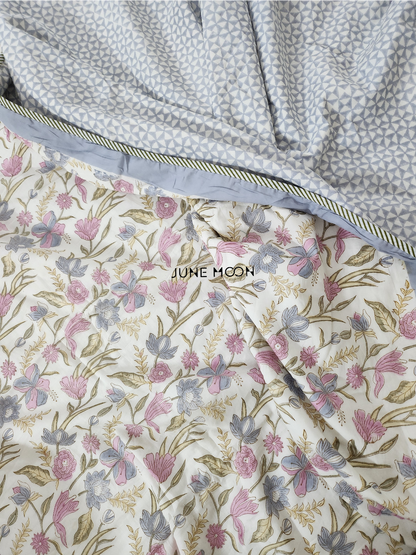 Lavendelle - Block Printed Muslin Dohar