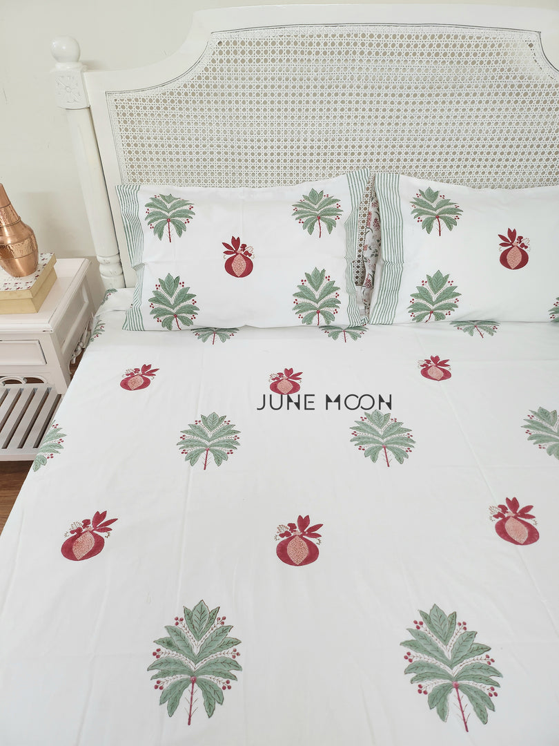 Born To Be Loved - Block Printed Bedsheet Set