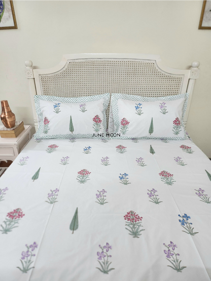 Sweet Hope - Block Printed Bedsheet Set