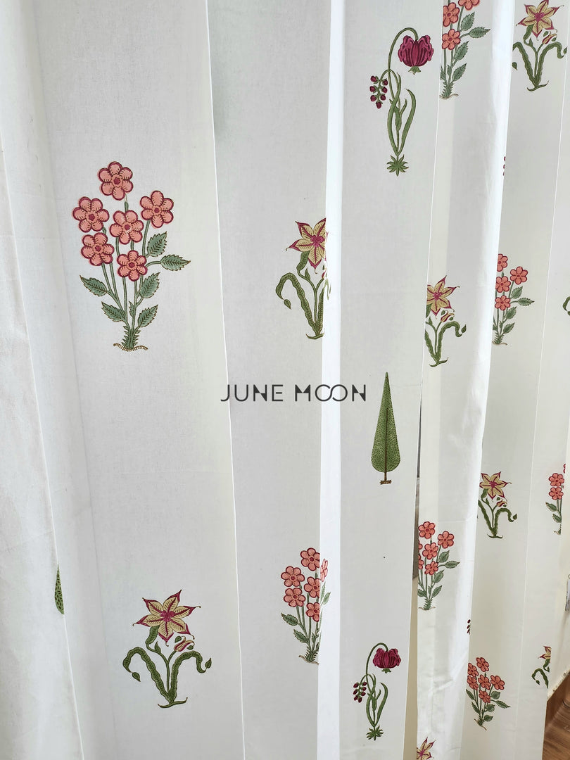 Summer Rouge - Block Printed Curtains