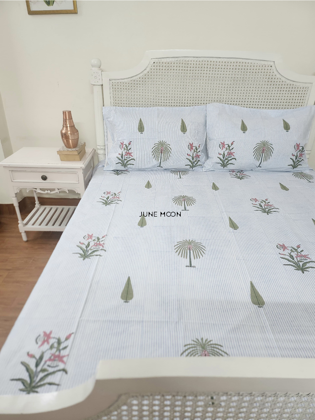 Rimjhim - Block Printed Bedsheet Set