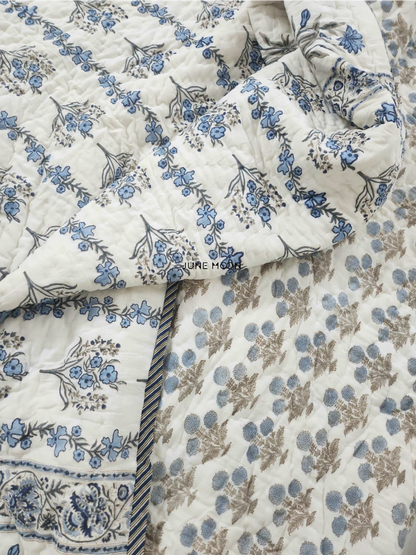 Oh I Sea - Block Printed Muslin Quilt