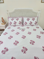 Load image into Gallery viewer, Berry Beautiful - Block Printed Bedsheet Set