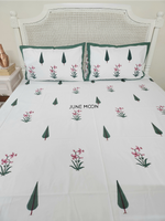 Load image into Gallery viewer, Serene Moments - Block Printed Bedsheet Set
