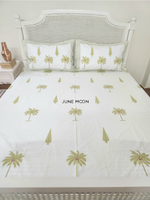 Load image into Gallery viewer, Into The Woods - Block Printed Bedsheet Set
