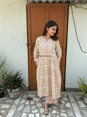 Dilnaaz - Block Printed Set of Kurta & Pants