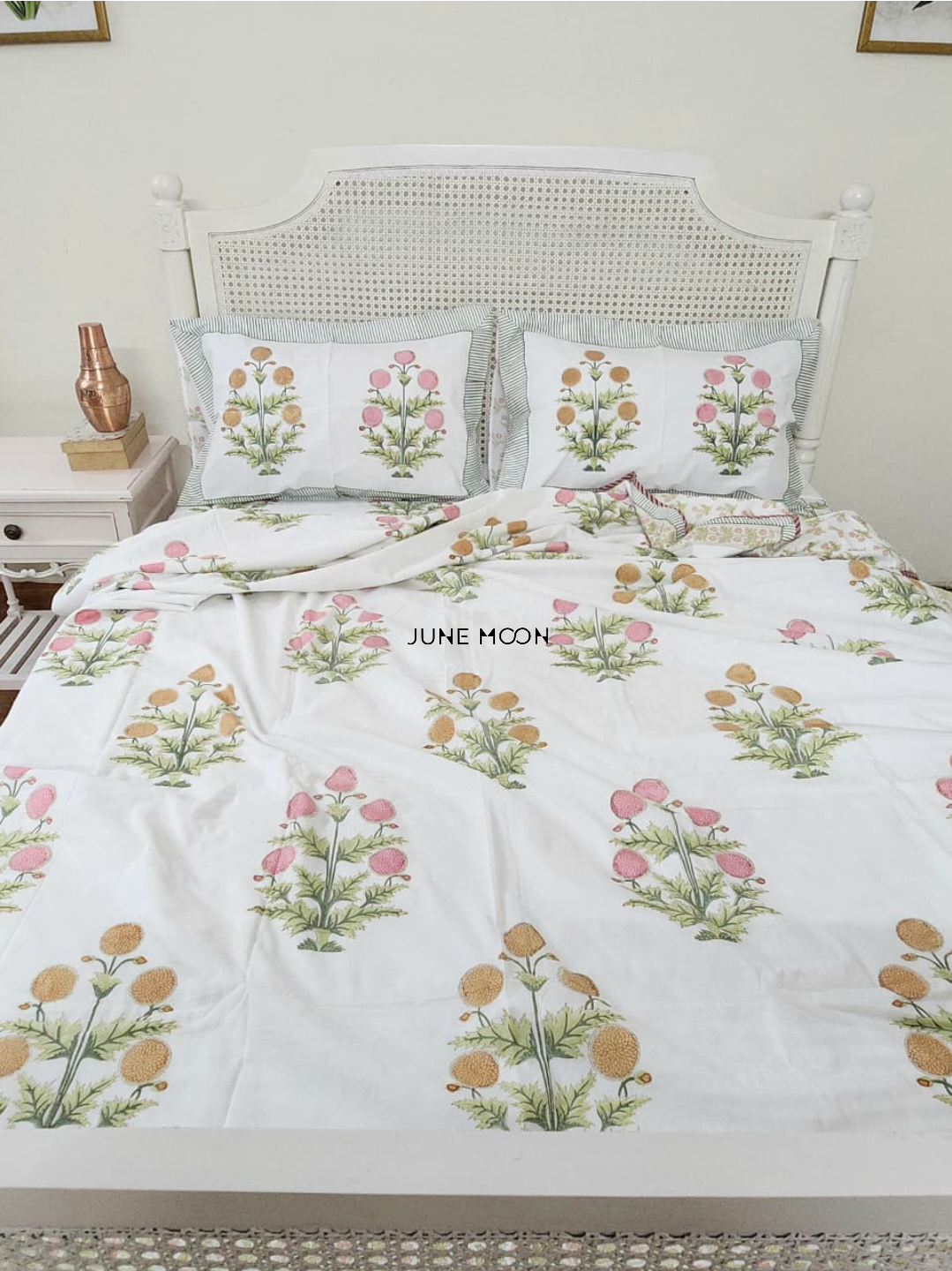 Evening In Rome - Block Printed Muslin Dohar