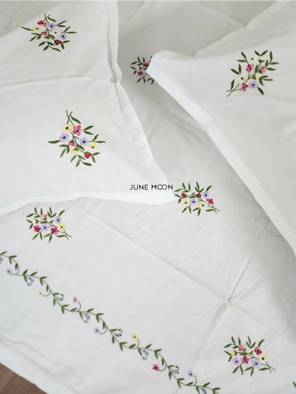 Athena - Embroidered Bedsheet Set