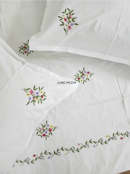 Athena - Embroidered Bedsheet Set