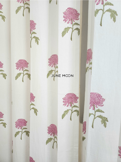 Lady Lilac - Block Printed Curtains