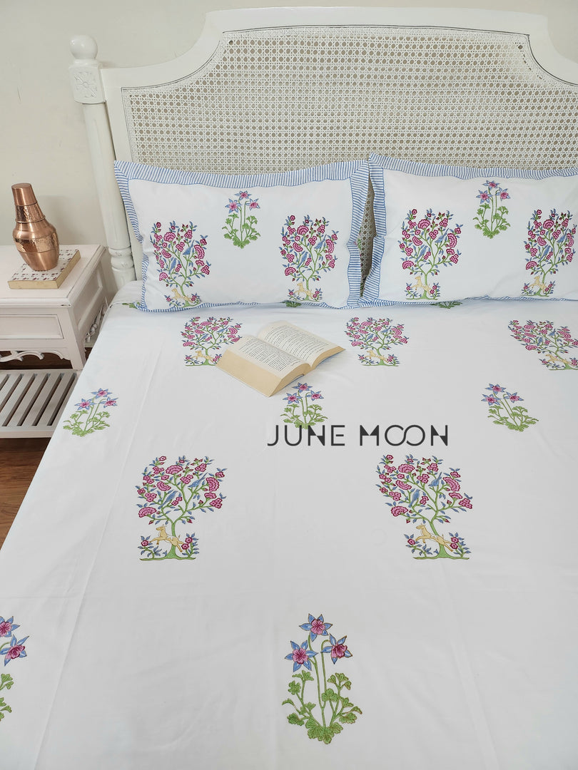 Floresta - Block Printed Bedsheet Set