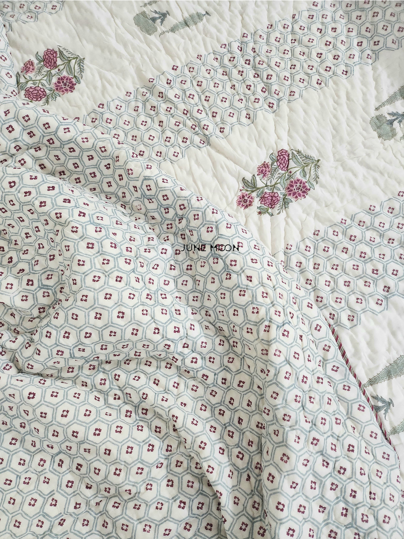 Old Tales - Block Printed Muslin Quilt