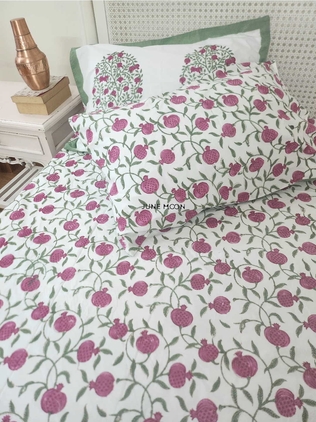 Garden Of Enchantment - Block Printed Bedsheet Set